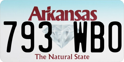 AR license plate 793WBO