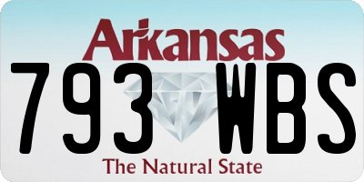 AR license plate 793WBS