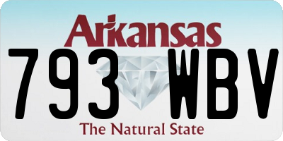 AR license plate 793WBV