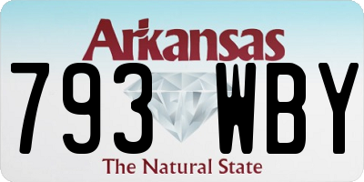 AR license plate 793WBY