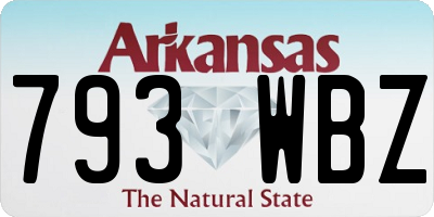 AR license plate 793WBZ