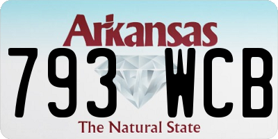 AR license plate 793WCB