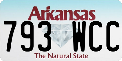 AR license plate 793WCC