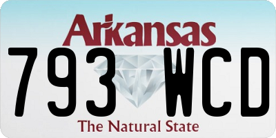 AR license plate 793WCD