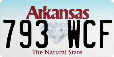 AR license plate 793WCF