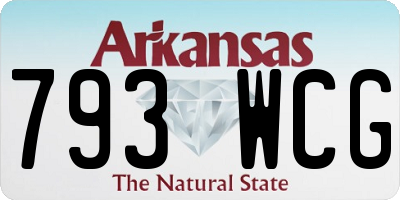 AR license plate 793WCG
