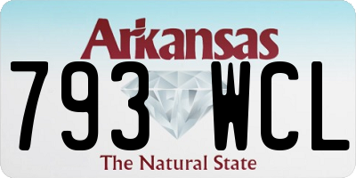 AR license plate 793WCL