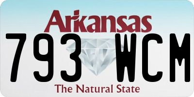 AR license plate 793WCM