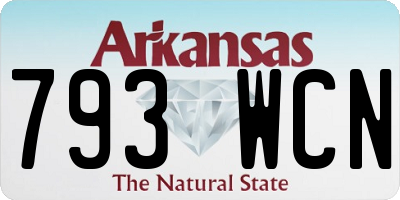 AR license plate 793WCN