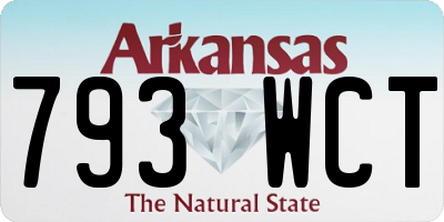 AR license plate 793WCT