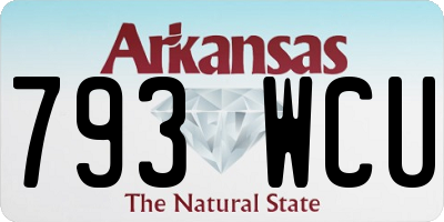 AR license plate 793WCU