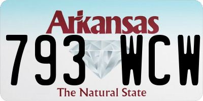 AR license plate 793WCW