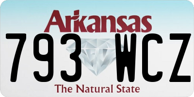 AR license plate 793WCZ