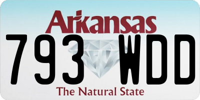 AR license plate 793WDD