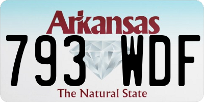 AR license plate 793WDF