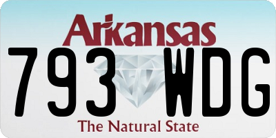 AR license plate 793WDG
