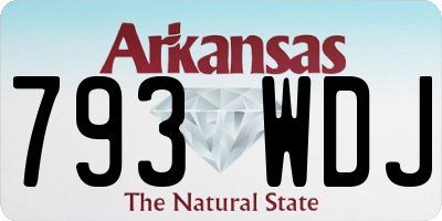AR license plate 793WDJ