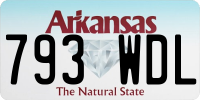AR license plate 793WDL