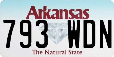 AR license plate 793WDN