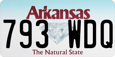 AR license plate 793WDQ