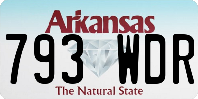 AR license plate 793WDR