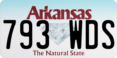 AR license plate 793WDS
