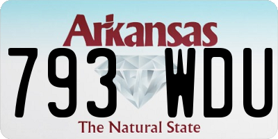 AR license plate 793WDU