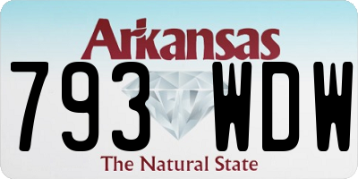 AR license plate 793WDW
