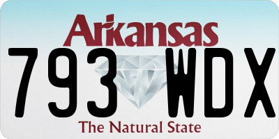 AR license plate 793WDX