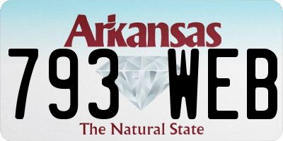 AR license plate 793WEB