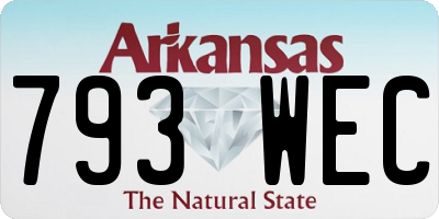 AR license plate 793WEC