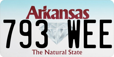 AR license plate 793WEE