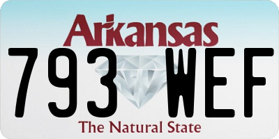 AR license plate 793WEF