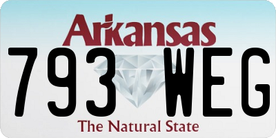 AR license plate 793WEG