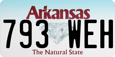 AR license plate 793WEH