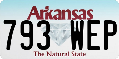 AR license plate 793WEP