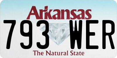 AR license plate 793WER