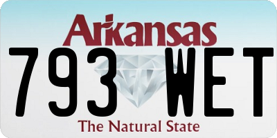 AR license plate 793WET