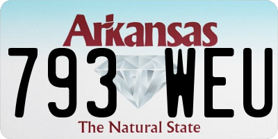 AR license plate 793WEU