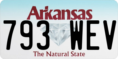 AR license plate 793WEV