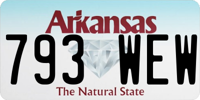 AR license plate 793WEW