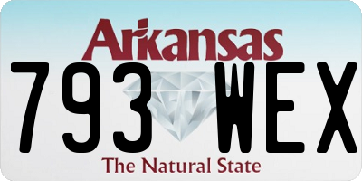 AR license plate 793WEX
