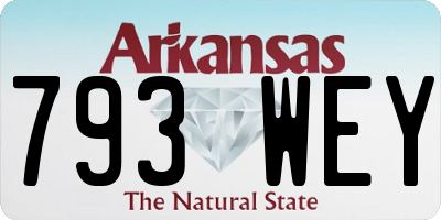 AR license plate 793WEY