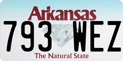 AR license plate 793WEZ