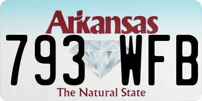 AR license plate 793WFB
