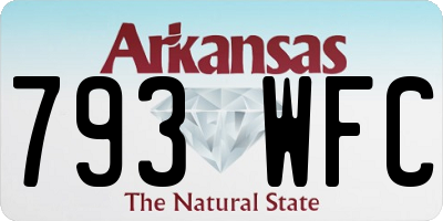 AR license plate 793WFC