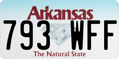 AR license plate 793WFF