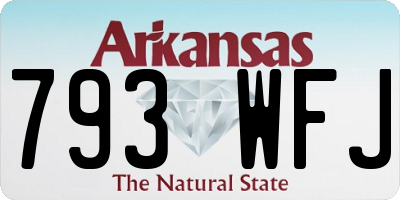 AR license plate 793WFJ