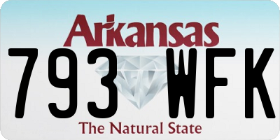 AR license plate 793WFK