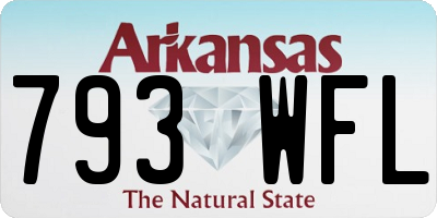 AR license plate 793WFL
